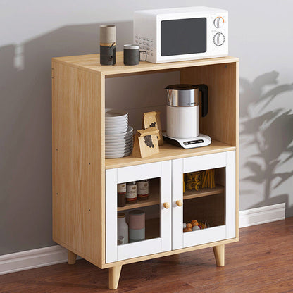 Porta di vetro Sideboard contemporanea ingegnerizzato in legno per la cucina