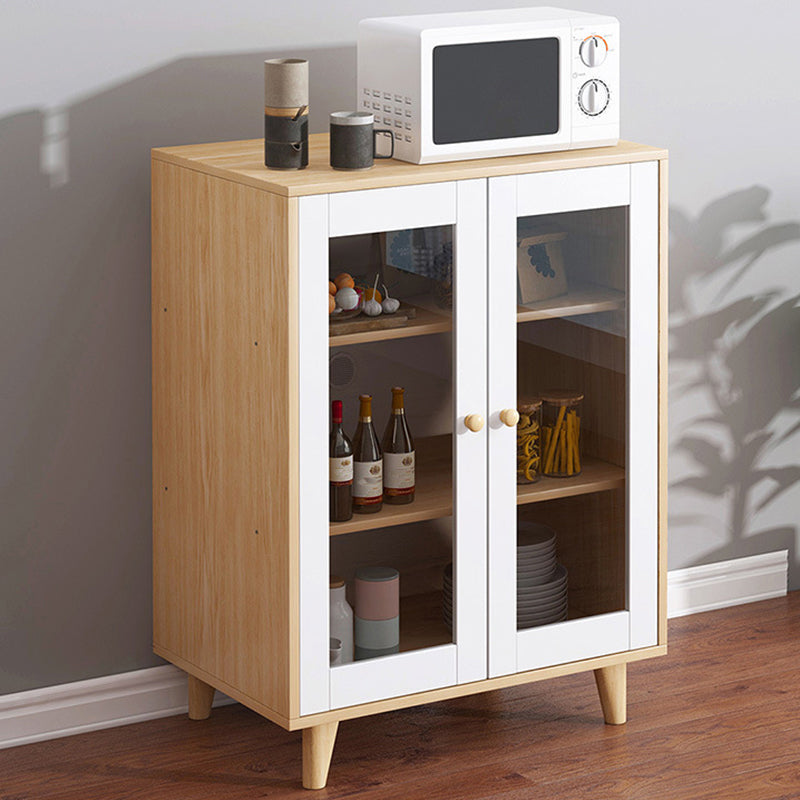 Porta di vetro Sideboard contemporanea ingegnerizzato in legno per la cucina