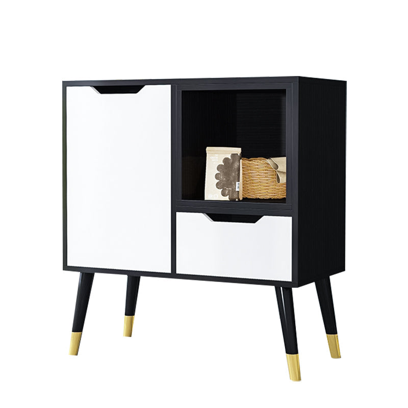 Aparador en blanco y negro apare de madera de ingeniería contemporánea para comedor