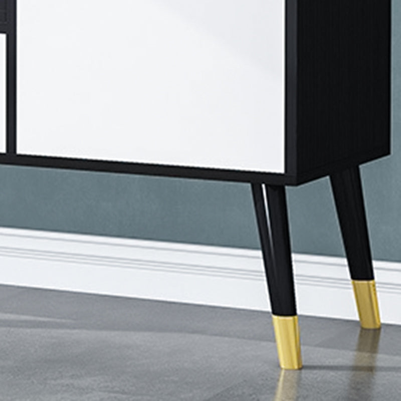 Aparador en blanco y negro apare de madera de ingeniería contemporánea para comedor