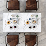 Table à manger carrée industrielle en métal