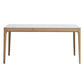 Rectangle Retro Modern Dining Table White Sintered Stone Top 4 Legs Fixed Table 70.9"L x 35.4"W x 29.5"H Without Chairs Clearhalo 'Dining Tables & Seating' 'Dining Tables' 'dining_table' 'furn' 'furn_dining_table' 'Furniture' 'Kitchen & Dining Furniture' 5632443
