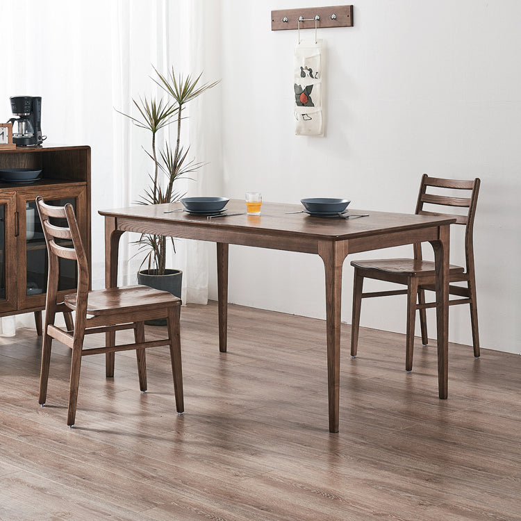 Table du site de salle à manger rectangle Simplicité Table en bois massif de style solide avec 4 pieds