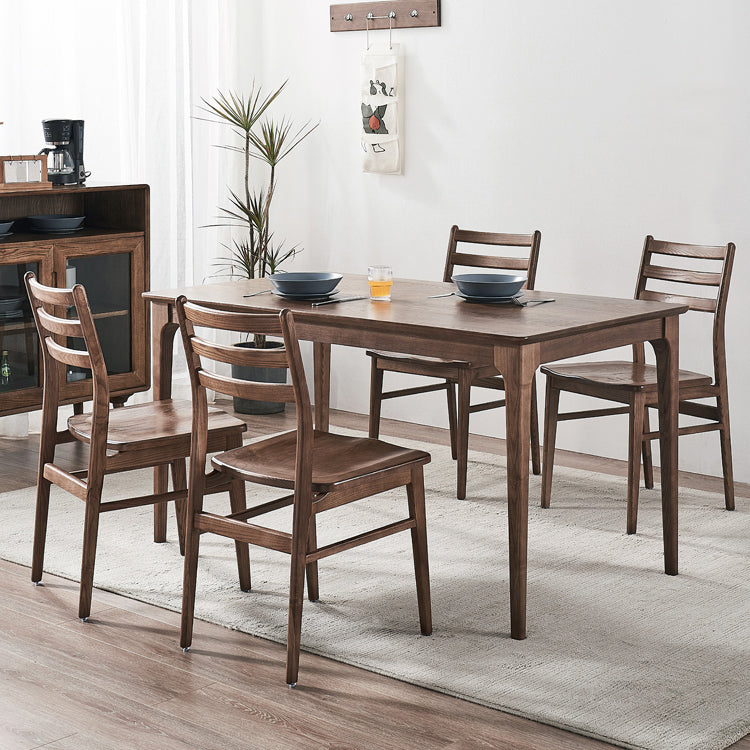 Table du site de salle à manger rectangle Simplicité Table en bois massif de style solide avec 4 pieds