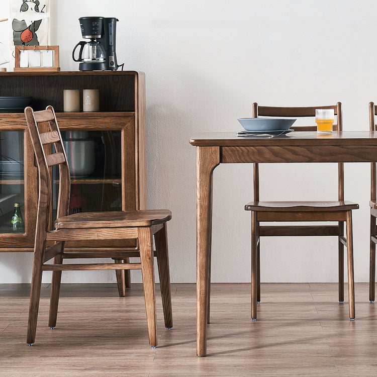 Table du site de salle à manger rectangle Simplicité Table en bois massif de style solide avec 4 pieds