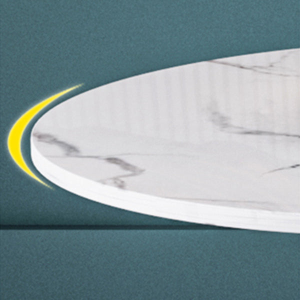 Round Sintered Stone Dining Table Traditional Luxury Tulip Table with Gold Frame Clearhalo 'Dining Tables & Seating' 'Dining Tables' 'dining_table' 'furn' 'furn_dining_table' 'Furniture' 'Kitchen & Dining Furniture' 5632469