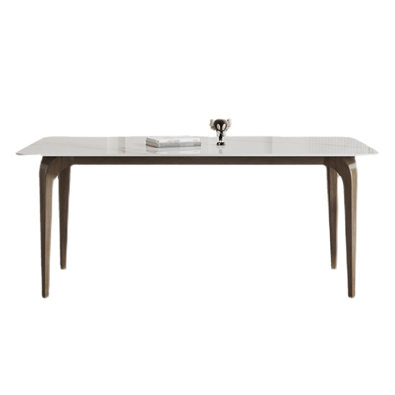 焼結石白ダイニングテーブル工業スタイル4脚のテーブルダイニングルーム用