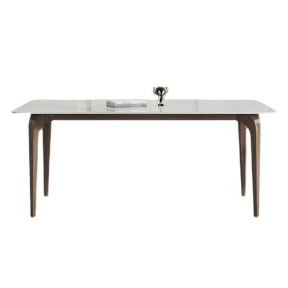 焼結石白ダイニングテーブル工業スタイル4脚のテーブルダイニングルーム用