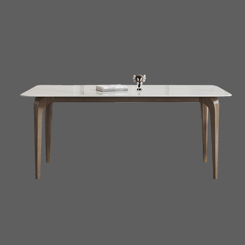 焼結石白ダイニングテーブル工業スタイル4脚のテーブルダイニングルーム用