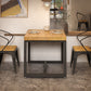 Metal Industrial Square Dining Table Pine Solid Wood Top Table with Trestle Base Clearhalo 'Dining Tables & Seating' 'Dining Tables' 'dining_table' 'furn' 'furn_dining_table' 'Furniture' 'Kitchen & Dining Furniture' 5632596