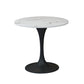 Modern Round Dining Table Sintered Stone Table with Tulip Base 27.6"L x 27.6"W x 29.5"H Without Chairs Clearhalo 'Dining Tables & Seating' 'Dining Tables' 'dining_table' 'furn' 'furn_dining_table' 'Furniture' 'Kitchen & Dining Furniture' 5632618