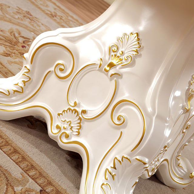 Table à manger piédestal à table ronde victorienne en bois massif pour la maison