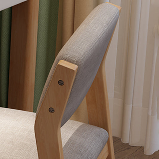 Contemporary Style Dining Wooden Chair Kitchen Dining Open Back Armless Chairs