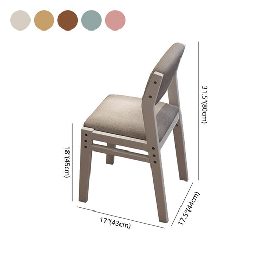 Contemporary Style Dining Wooden Chair Kitchen Dining Open Back Armless Chairs