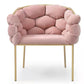 Glam Metal Dining Room Chair Velvet Dining Side Chair for Home Use Light Pink 1 Piece Clearhalo 'Dining Chairs' 'Dining Tables & Seating' 'dining_chair' 'furn' 'furn_dining_chair' 'Furniture' 'Kitchen & Dining Furniture' 5632789