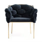 Glam Metal Dining Room Chair Velvet Dining Side Chair for Home Use Black 1 Piece Clearhalo 'Dining Chairs' 'Dining Tables & Seating' 'dining_chair' 'furn' 'furn_dining_chair' 'Furniture' 'Kitchen & Dining Furniture' 5632793