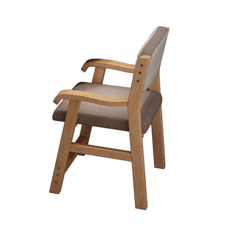 Contemporary Style Dining Wooden Chair Kitchen Open Back Arm Dining Chairs Wood 1 Piece Clearhalo 'Dining Chairs' 'Dining Tables & Seating' 'dining_chair' 'furn' 'furn_dining_chair' 'Furniture' 'Kitchen & Dining Furniture' 5632819