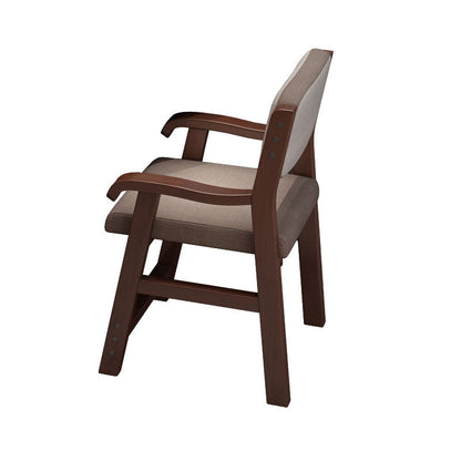 Contemporary Style Dining Wooden Chair Kitchen Open Back Arm Dining Chairs Walnut 1 Piece Clearhalo 'Dining Chairs' 'Dining Tables & Seating' 'dining_chair' 'furn' 'furn_dining_chair' 'Furniture' 'Kitchen & Dining Furniture' 5632825