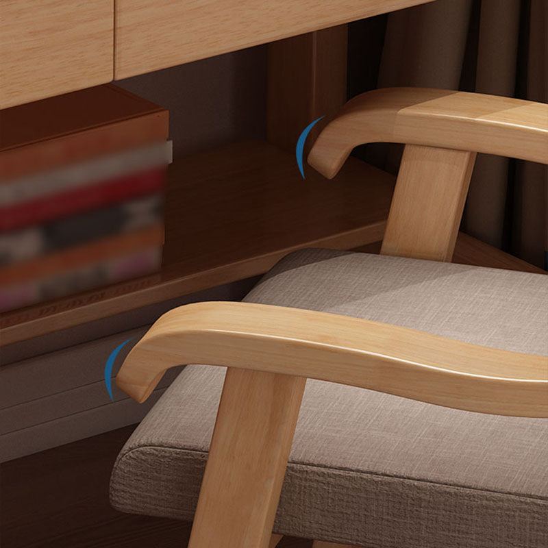 Contemporary Style Dining Wooden Chair Kitchen Open Back Arm Dining Chairs Clearhalo 'Dining Chairs' 'Dining Tables & Seating' 'dining_chair' 'furn' 'furn_dining_chair' 'Furniture' 'Kitchen & Dining Furniture' 5632829