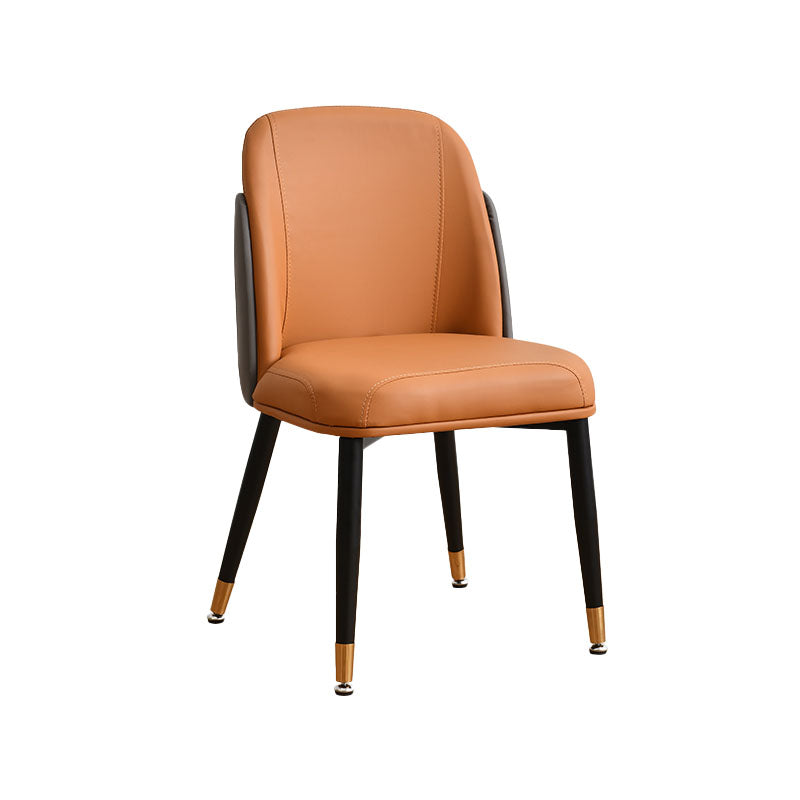 Glam Metal Dining Room Chair Parsons Armless Chairs for Restaurant Use