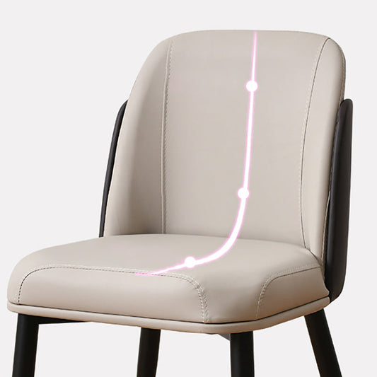 Glam Metal Dining Room Chair Parsons Armless Chairs for Restaurant Use