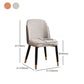 Glam Metal Dining Room Chair Parsons Armless Chairs for Restaurant Use