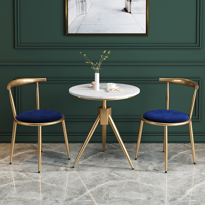 グラムベルベットダイニングルームチェアオープンバックダイニングサイドチェアレストランで使用する