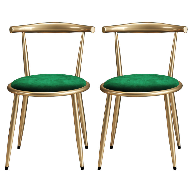 グラムベルベットダイニングルームチェアオープンバックダイニングサイドチェアレストランで使用する