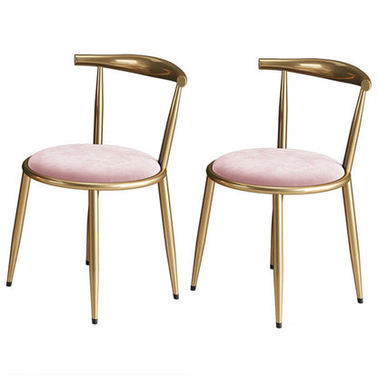 グラムベルベットダイニングルームチェアオープンバックダイニングサイドチェアレストランで使用する