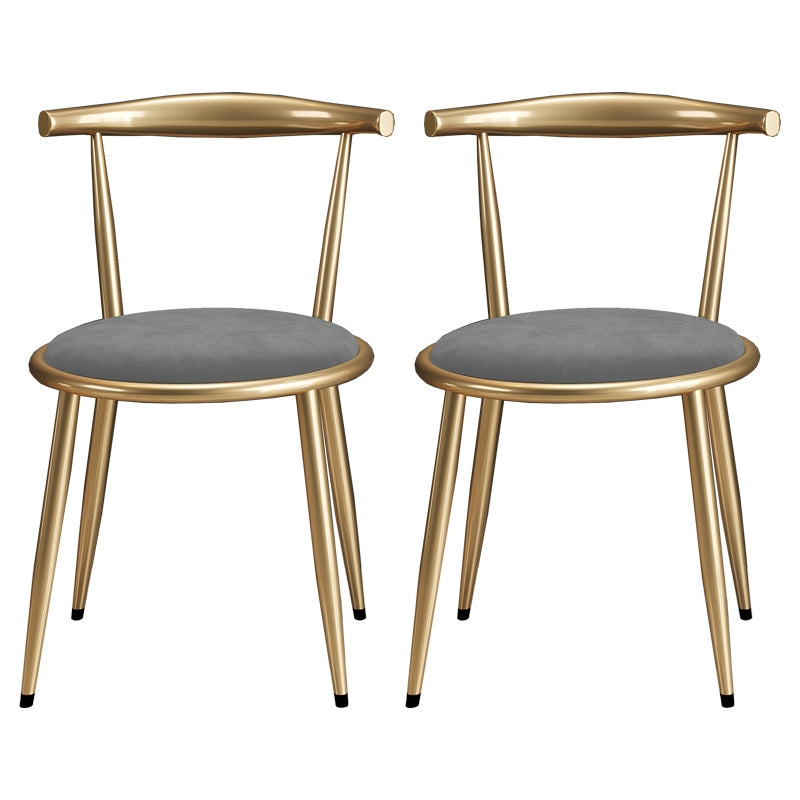 グラムベルベットダイニングルームチェアオープンバックダイニングサイドチェアレストランで使用する