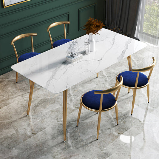 Glam Velvet Dining Room Chair Open Back Dining Side Chair for Restaurant Use