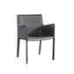 Solid Back Dining Chair Designer Style Dining Room Leather Arm Chair