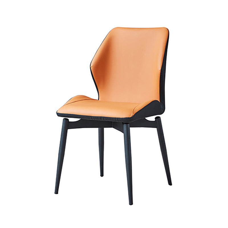 Sedie da pranzo in metallo in stile contemporaneo cucina laterale senza braccio