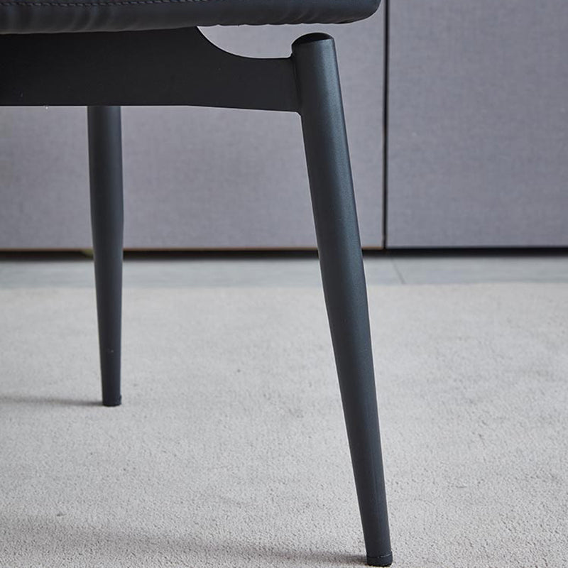 Sedie da pranzo in metallo in stile contemporaneo cucina laterale senza braccio