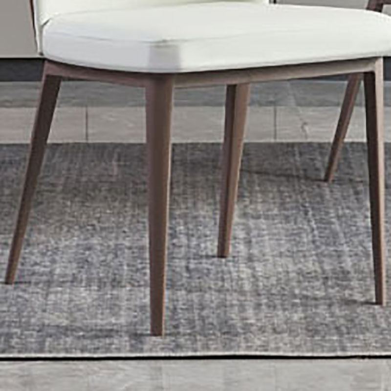 Contemporary Restaurant Leather Side Chair Brown Leg Wingback Dining Chair Clearhalo 'Dining Chairs' 'Dining Tables & Seating' 'dining_chair' 'furn' 'furn_dining_chair' 'Furniture' 'Kitchen & Dining Furniture' 5632937