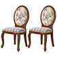Victorian Style Kitchen Wooden Chair Dining Armless Side Chairs Brown 2 Piece Set Clearhalo 'Dining Chairs' 'Dining Tables & Seating' 'dining_chair' 'furn' 'furn_dining_chair' 'Furniture' 'Kitchen & Dining Furniture' 5632948