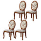 Victorian Style Kitchen Wooden Chair Dining Armless Side Chairs Brown 4 Piece Set Clearhalo 'Dining Chairs' 'Dining Tables & Seating' 'dining_chair' 'furn' 'furn_dining_chair' 'Furniture' 'Kitchen & Dining Furniture' 5632950