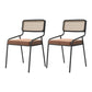 Industrial Open Back Dining Chair Fabric Dining Chairs for Home