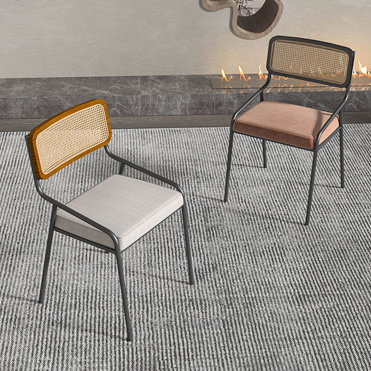 Industrial Open Back Dining Chair Fabric Dining Chairs for Home