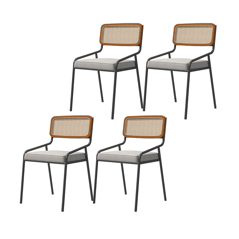 Industrial Open Back Dining Chair Fabric Dining Chairs for Home