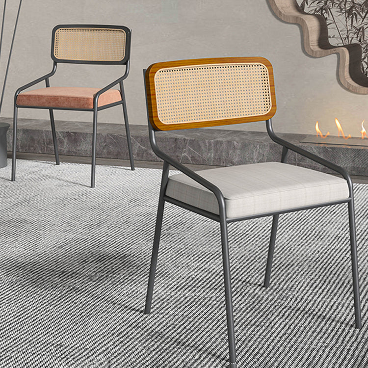 Industrial Open Back Dining Chair Fabric Dining Chairs for Home