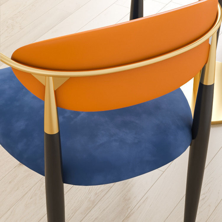 Contemporary Restaurant Upholstered Arm Chair Open Back Dining Chair