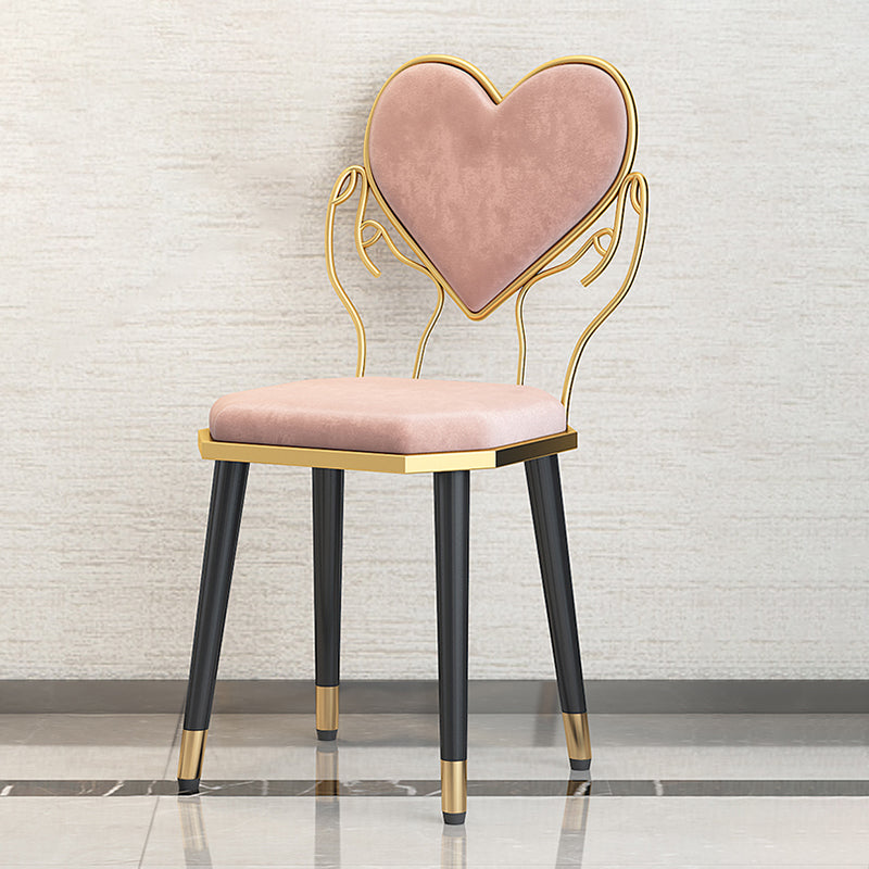 Sedia da pranzo in velluto in stile nordico sedie da pranzo in metallo per uso del ristorante