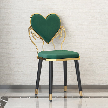 Sedia da pranzo in velluto in stile nordico sedie da pranzo in metallo per uso del ristorante