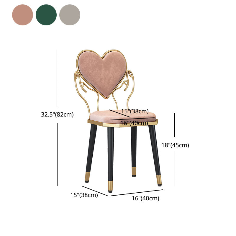 Sedia da pranzo in velluto in stile nordico sedie da pranzo in metallo per uso del ristorante