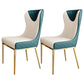 Glam Indoor Dining Chair Wingback Dining Room Chair with Metal  Legs