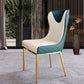 Glam Indoor Dining Chair Wingback Dining Room Chair with Metal  Legs