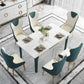Glam Indoor Dining Chair Wingback Dining Room Chair with Metal  Legs