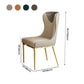 Glam Indoor Dining Chair Wingback Dining Room Chair with Metal  Legs