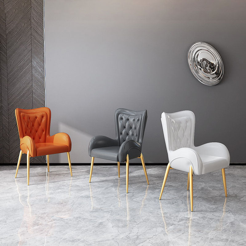 Nordic Style Metal Dining Chairs Upholstered Side Chair for Restaurant Use